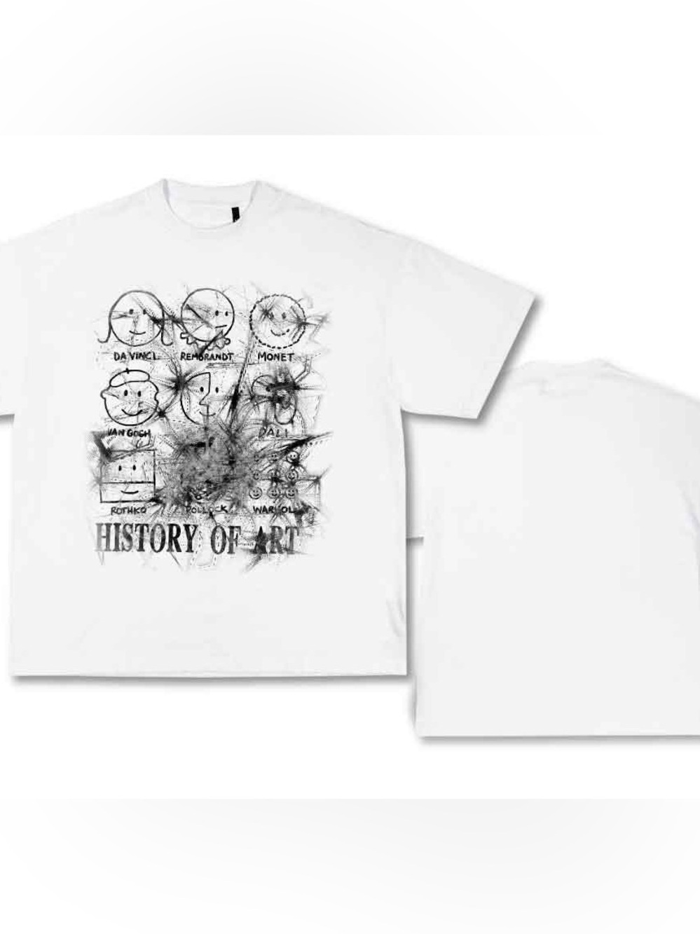 History of Art vintage inspired grunge Graphic Tee smiley happy face shirt